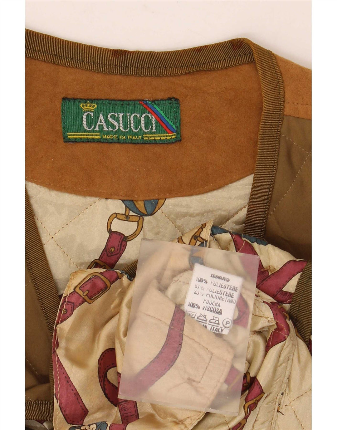 Casucci Chaleco acolchado para hombre UK 36 Small Caqui Poliéster