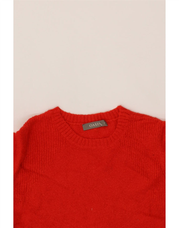 OASIS Womens Crew Neck Jumper Sweater UK 10 Small Red Polyacrylic Vintage Oasis and Second-Hand Oasis from Messina Hembry 