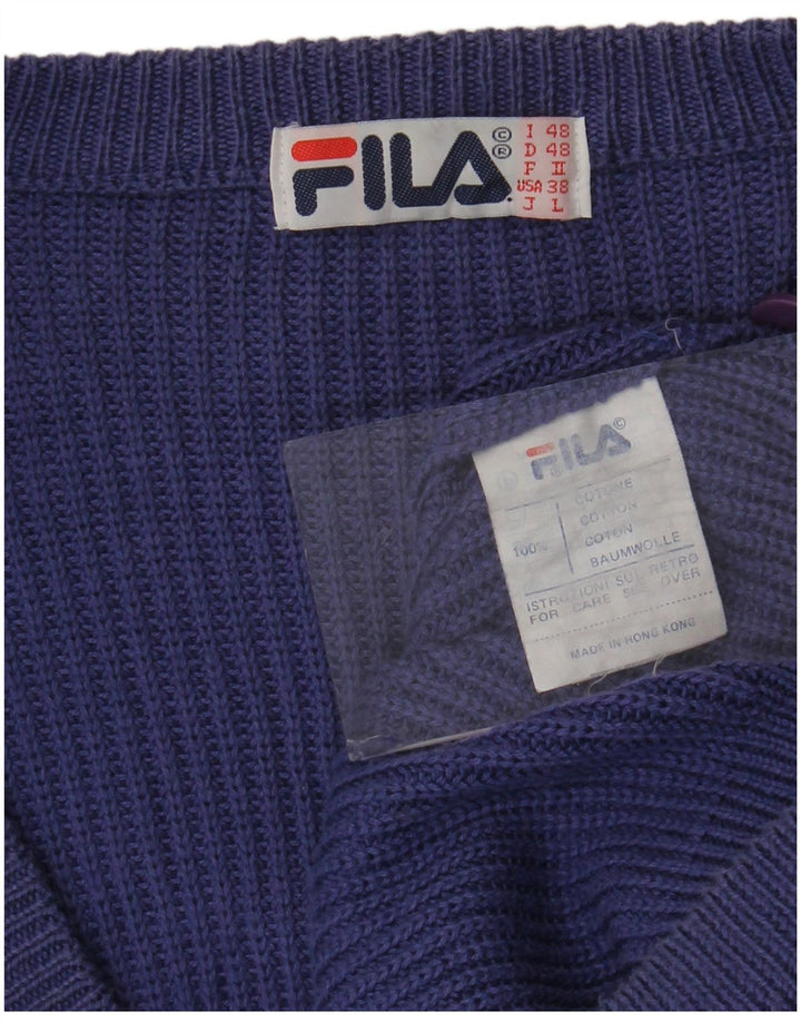 Fila Cárdigan para hombre IT 48 Algodón morado medio