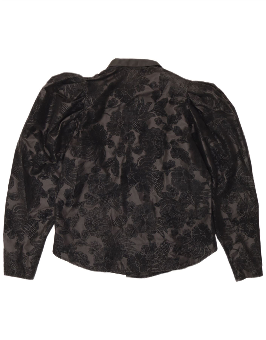 Primavera Firenze Blusa para mujer UK 40 Mediano Negro Floral Poliéster