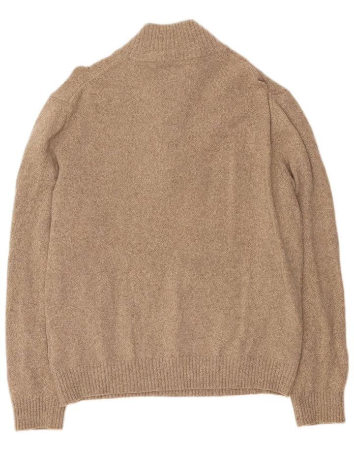 Marlboro Classics - Jersey para hombre con cuello y cremallera, talla 2XL, lana beige