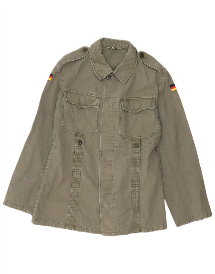 Vintage hombres chaqueta militar Reino Unido 38 medio caqui