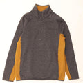 Mountain Warehouse Sudadera con cuello y cremallera para hombre, jersey grande en bloques de color gris