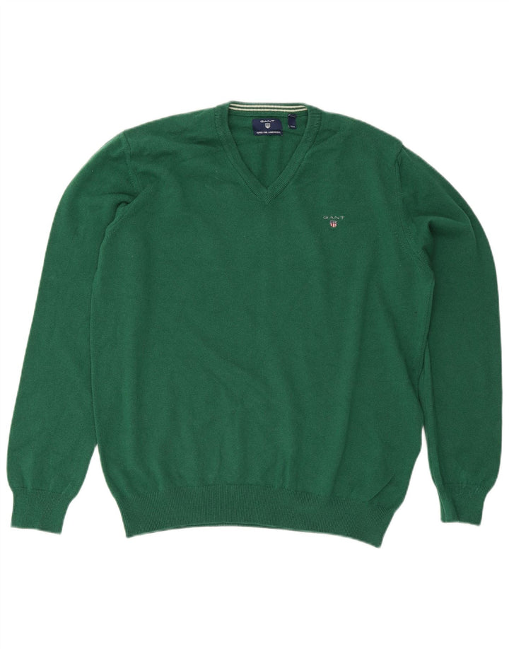 Gant Jersey Con Cuello De Pico XL De Lana Verde Hombre