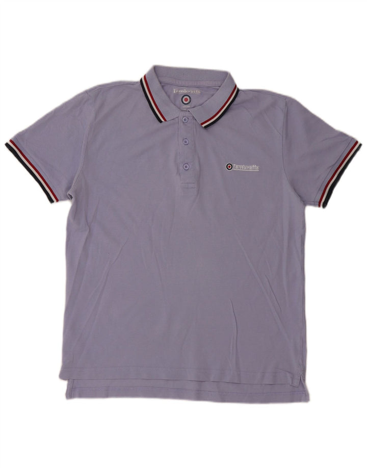 Polo Lambretta Hombre Algodón Azul Medio
