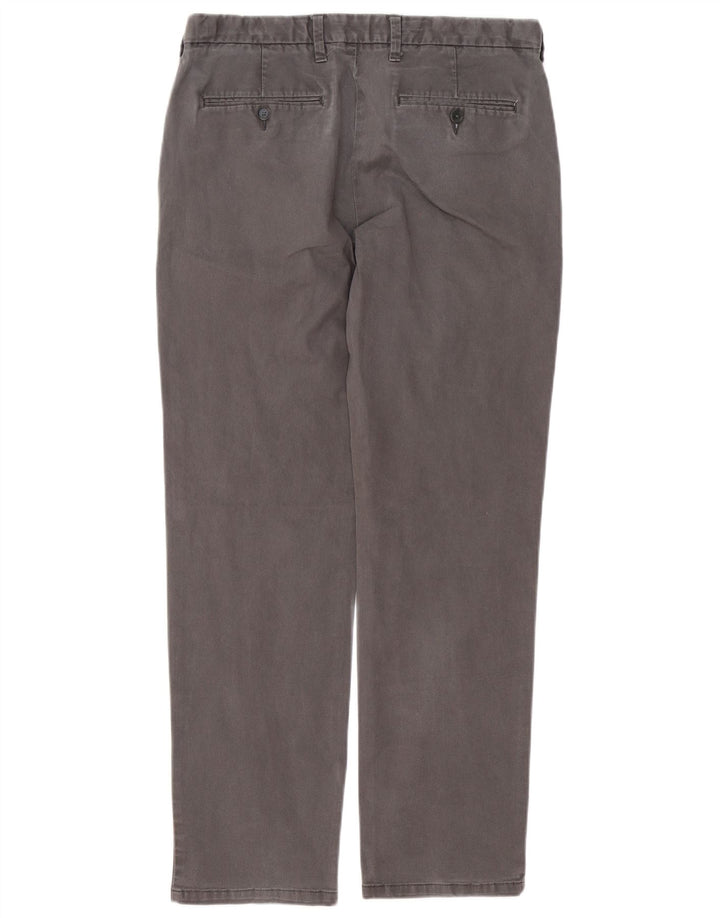 Marks & Spencer Pantalón chino de corte regular para hombre W34 L30 Algodón gris
