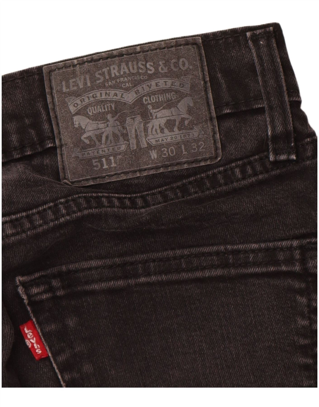 Levi's Hombre 511 Slim Jeans W30 L24 Algodón Negro