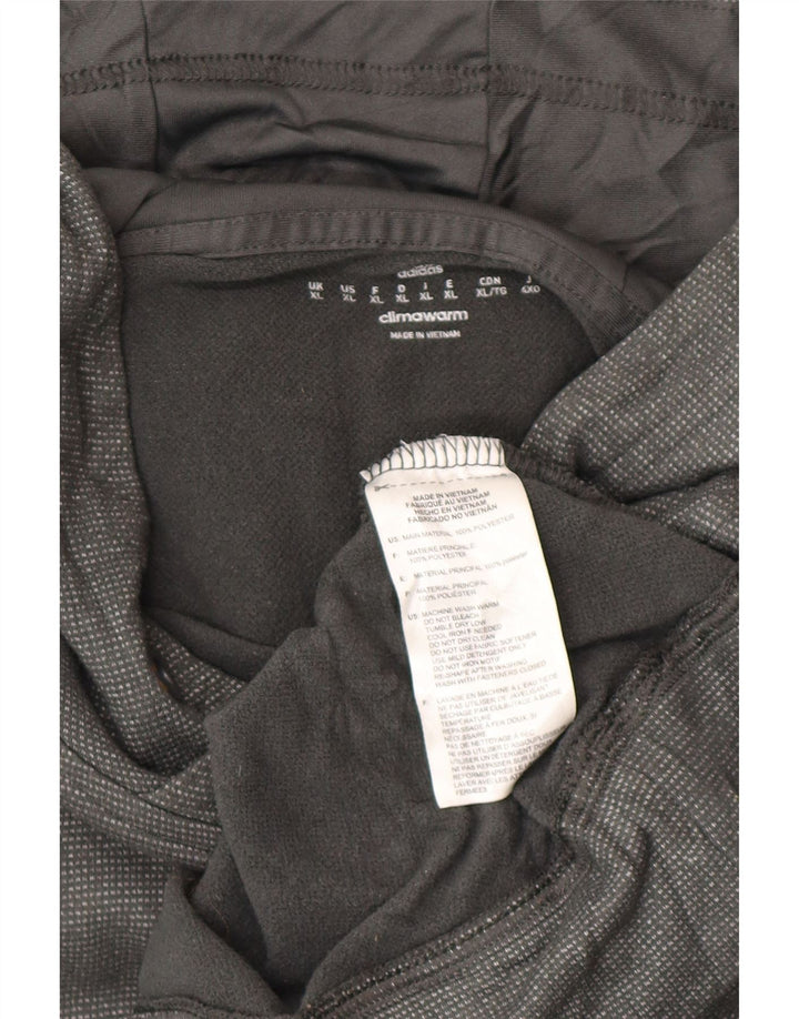 ADIDAS Hombre Climawarm Sudadera con capucha Jumper XL Poliéster gris manchado