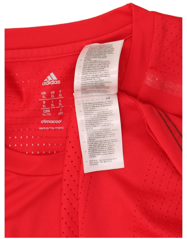 Adidas Hombre Climacool Camiseta Top XL Rojo Poliéster