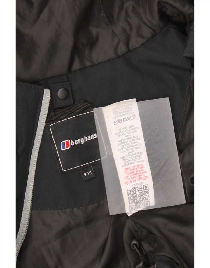 Berghaus Chubasquero con capucha para niños 9-10 años Negro Poliéster