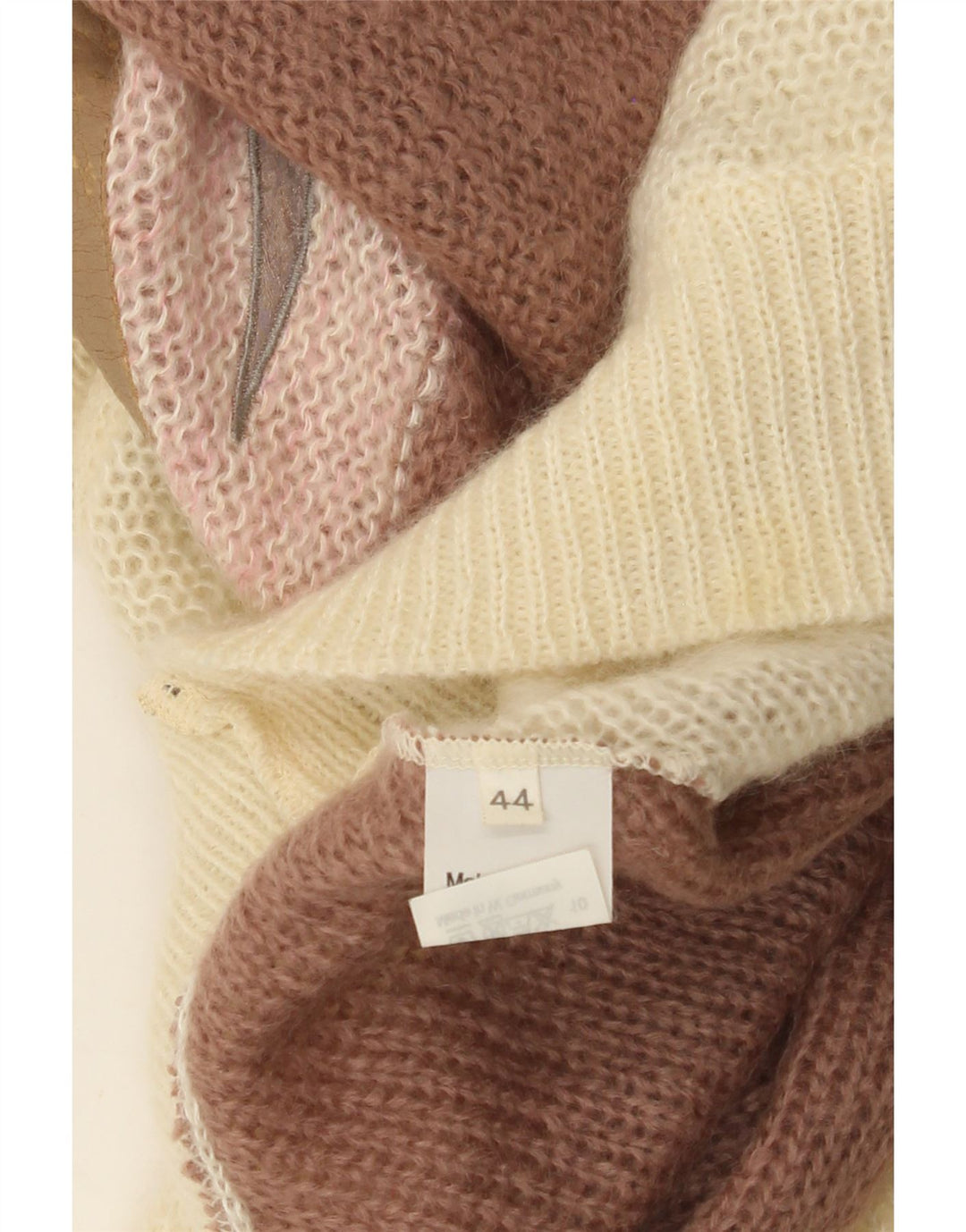 VINTAGE Womens Roll Neck Jumper Sweater IT 44 Medium Beige Classic Vintage Vintage and Second-Hand Vintage from Messina Hembry 