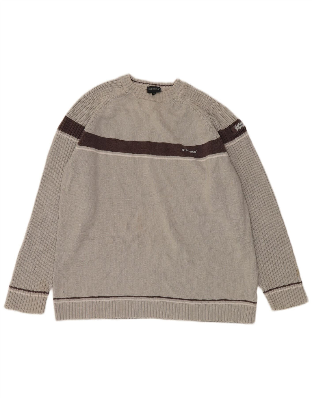 Jersey Kickers Hombre Con Cuello Redondo De Algodón Color Block Gris Medio