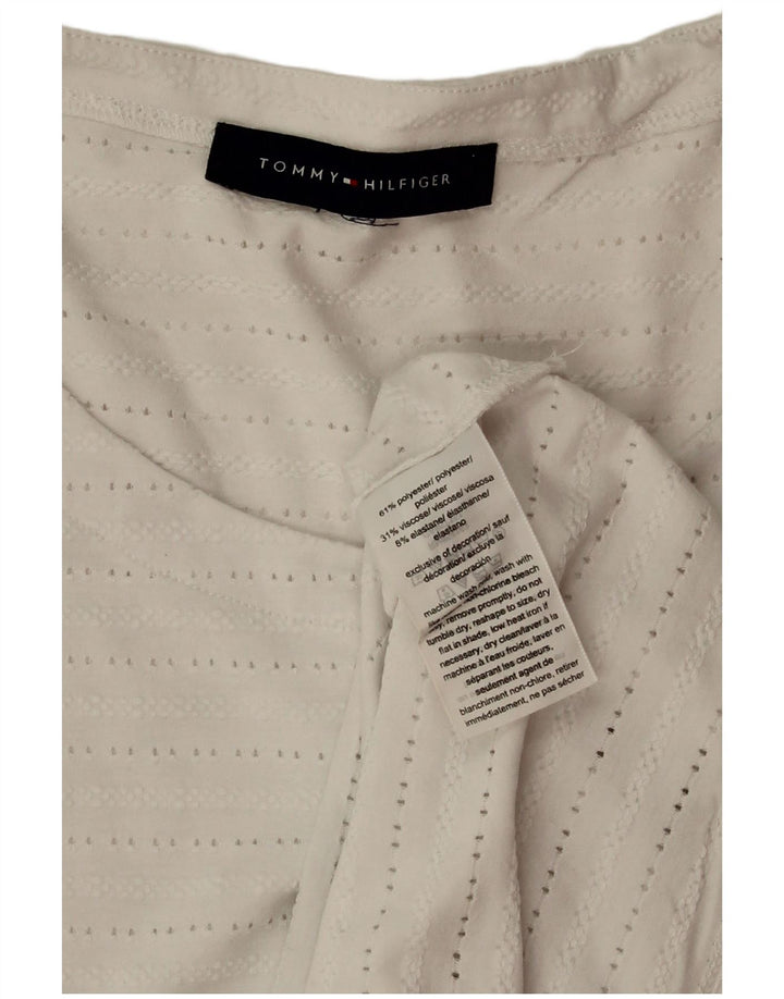TOMMY HILFIGER Blusa sin mangas para mujer UK 40 XL Poliéster blanco