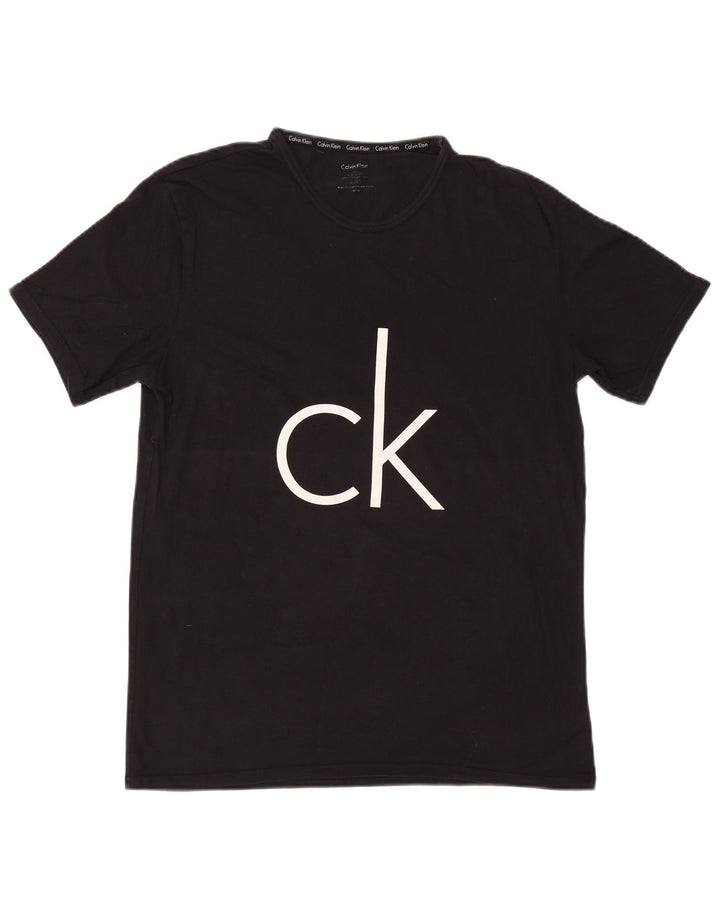 Calvin Klein - Camiseta gráfica para hombre, talla grande, color negro
