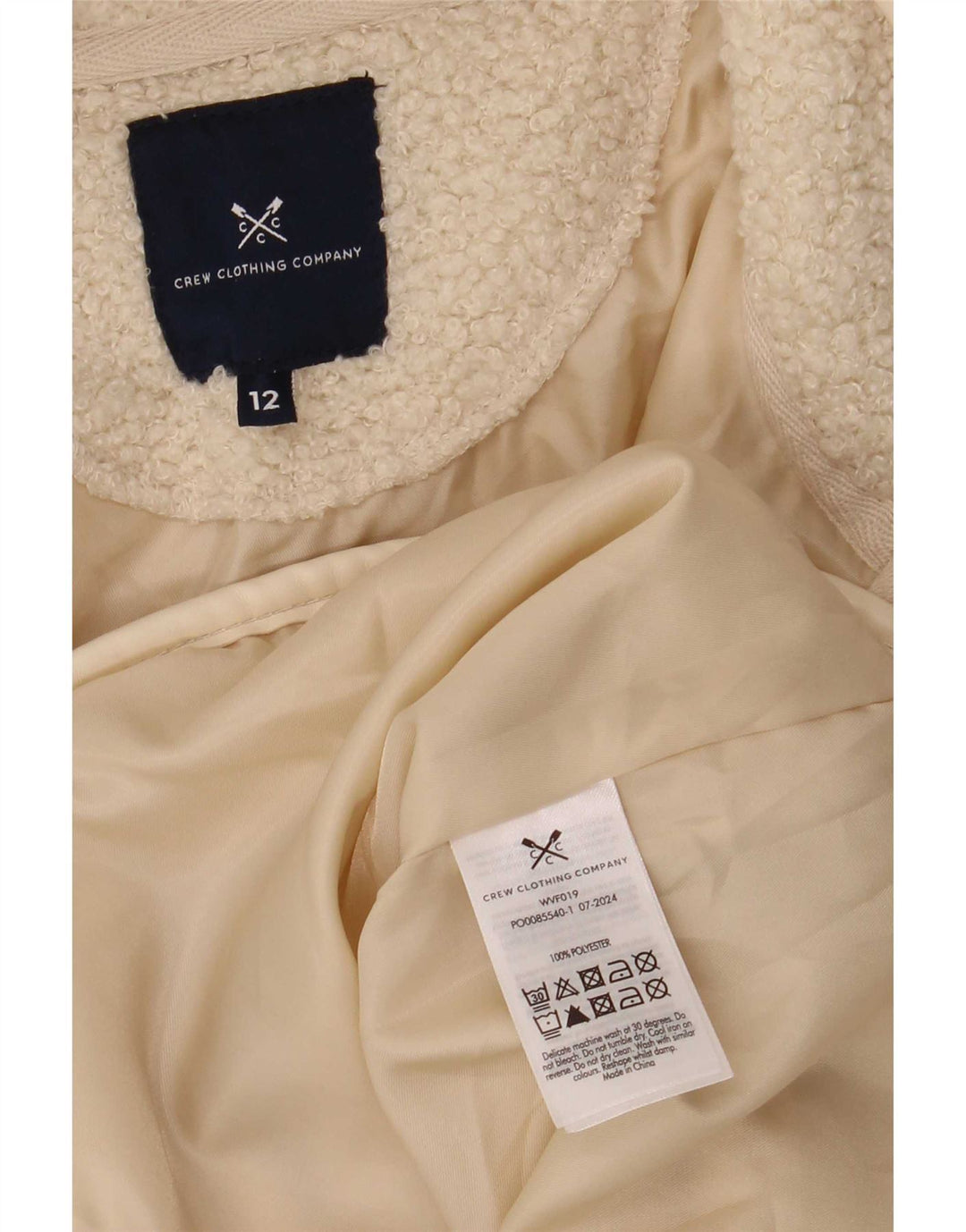 Crew Clothing Chaqueta polar para mujer UK 12 Poliéster beige medio