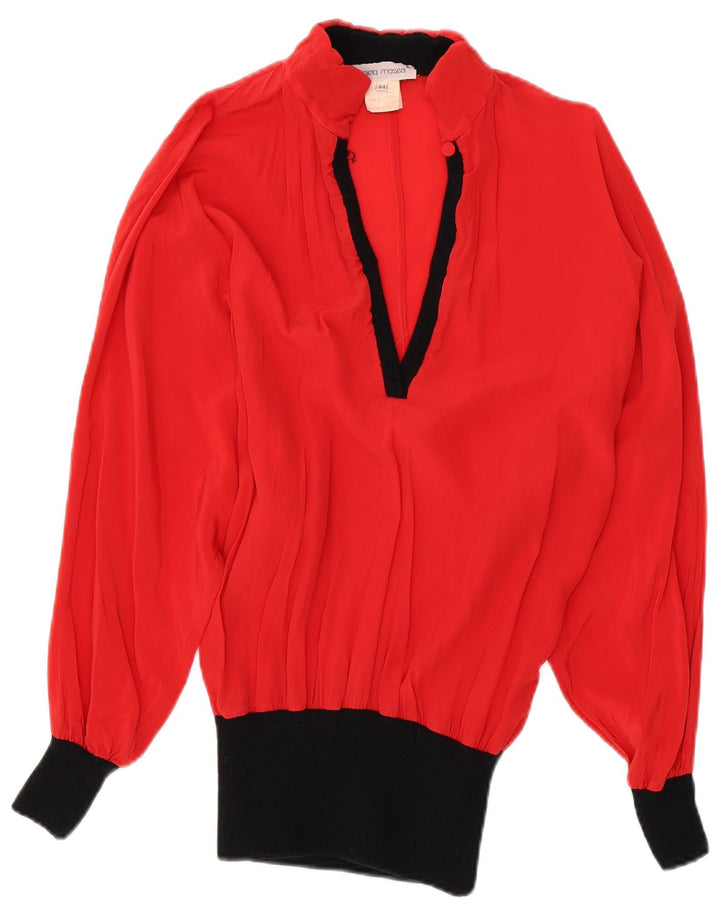 Blusa de mujer Daniela Massa de manga larga IT 44 Medium Red Colourblock