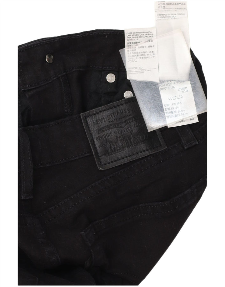 LEVI'S Jeans 725 de tiro alto con corte tipo bota para mujer W27 L30 Algodón negro