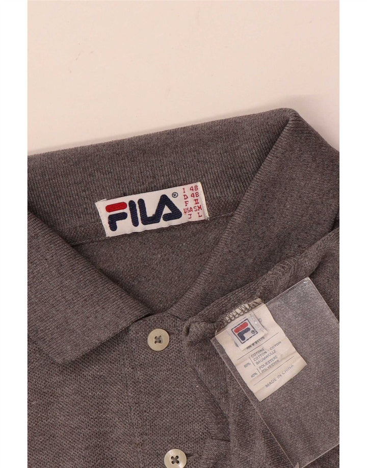 Polo Fila Hombre IT 48 Algodón Gris Medio