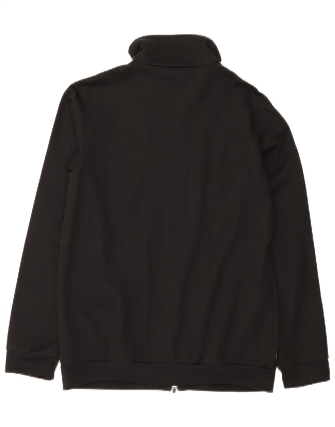 Adidas Mujer Chándal Top Chaqueta Reino Unido 10 Pequeño Algodón Negro