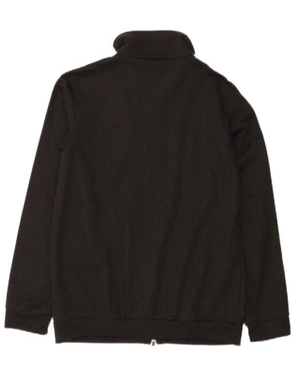 Adidas Mujer Chándal Top Chaqueta Reino Unido 10 Pequeño Algodón Negro