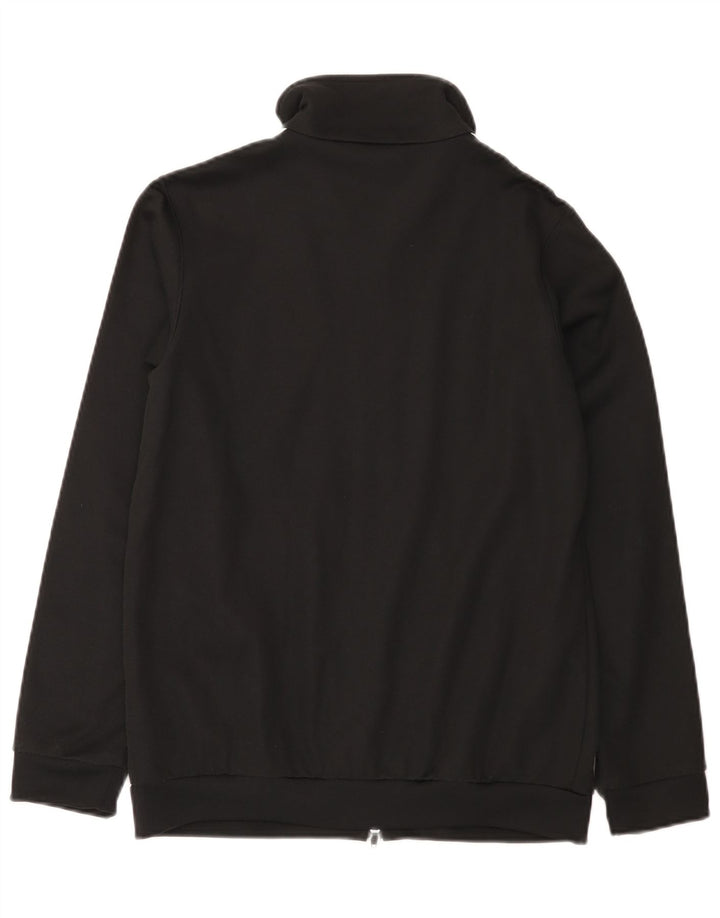 Adidas Mujer Chándal Top Chaqueta Reino Unido 10 Pequeño Algodón Negro