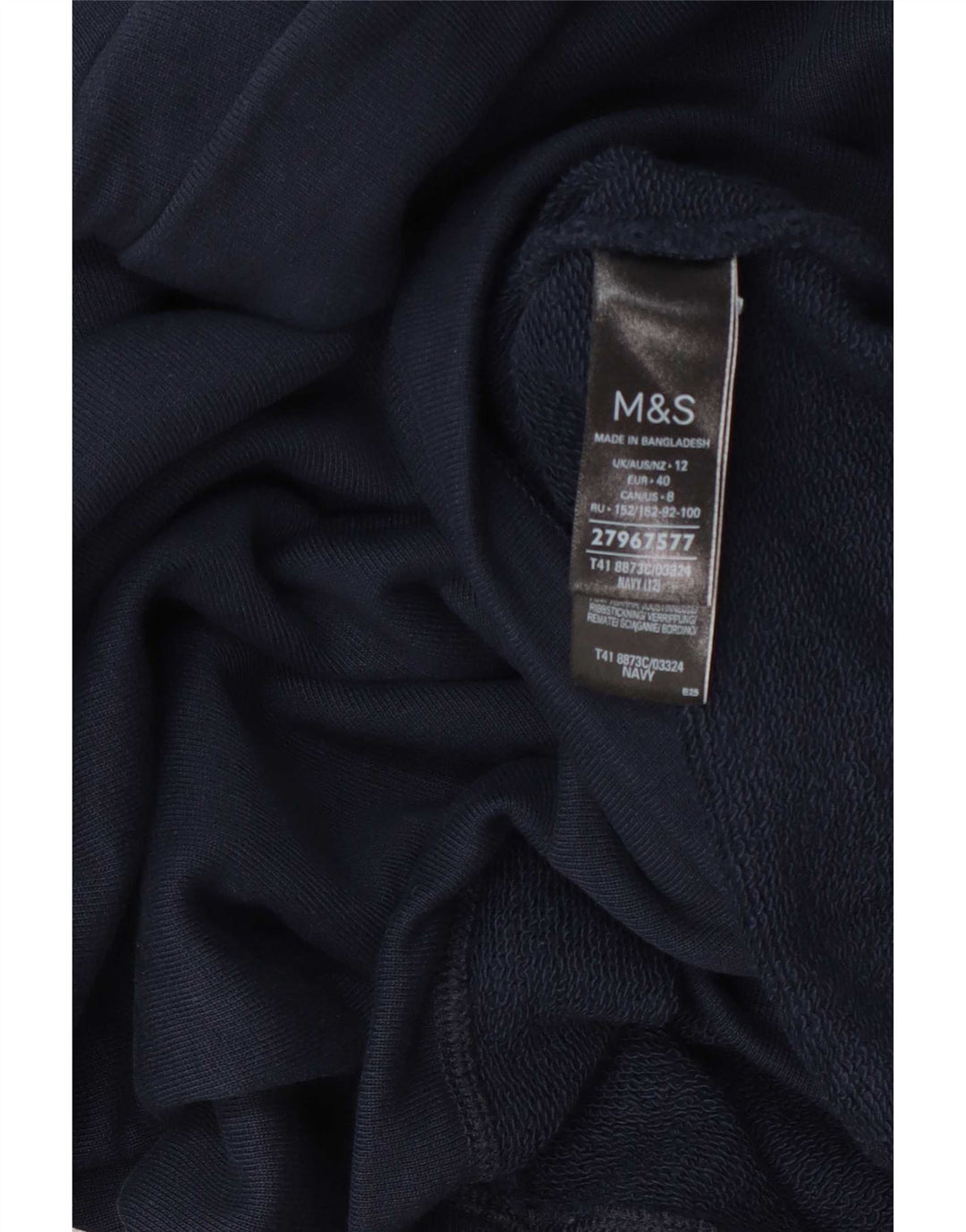Marks & Spencer - Sudadera con cuello vuelto para mujer, talla 40, talla M, color azul marino