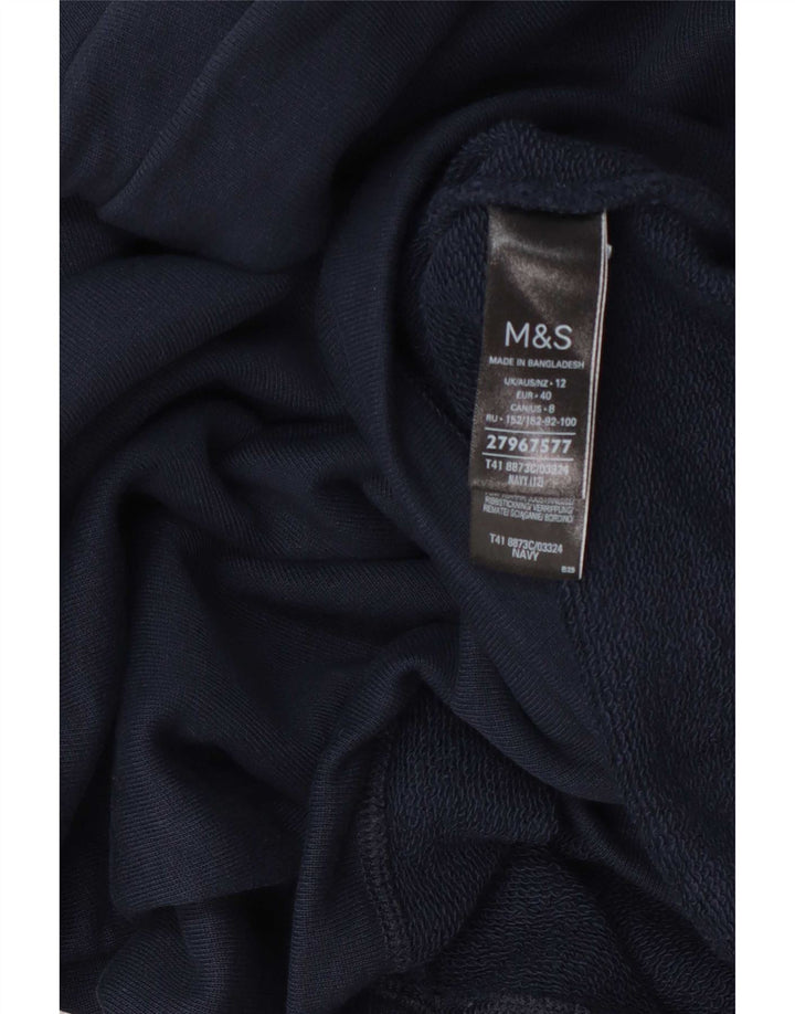 Marks & Spencer - Sudadera con cuello vuelto para mujer, talla 40, talla M, color azul marino