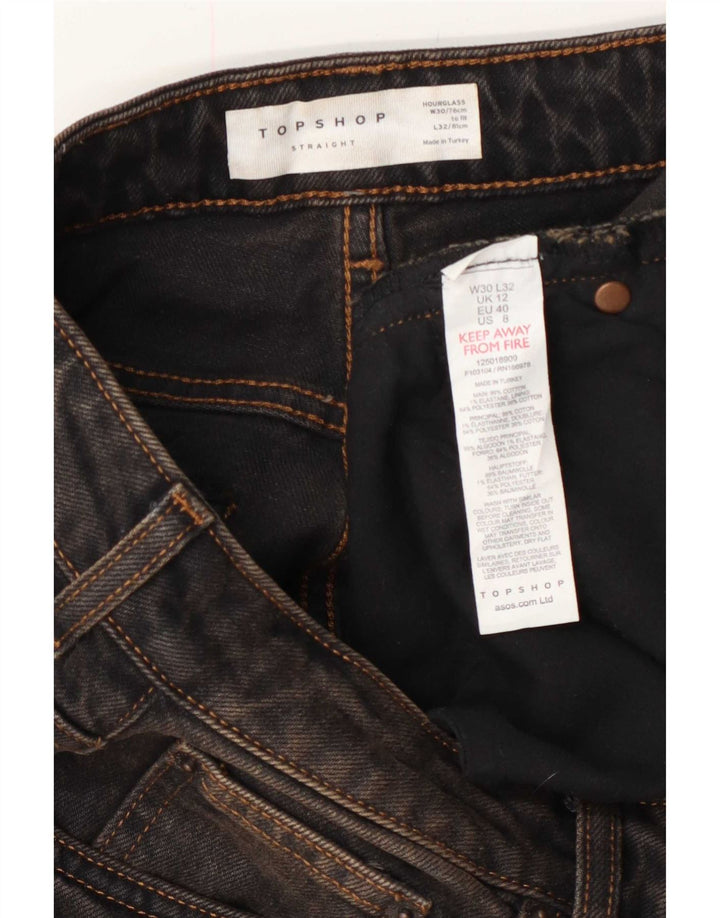 Shorts Vaqueros Mujer Topshop W30 Medium Negro Algodón