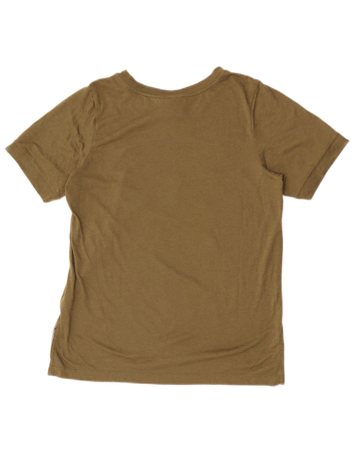 Nike Camiseta gráfica para mujer Top UK 10 Small Caqui Poliéster