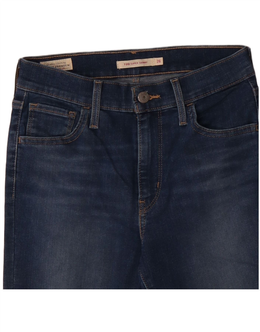 LEVI'S Vaqueros pitillo 720 para mujer W26 L28 Algodón azul