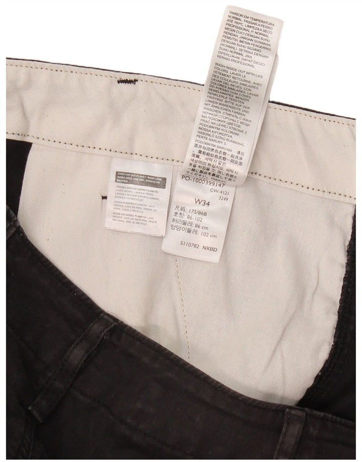Levi's Pantalones cargo ajustados para hombre W34 L29 Algodón negro