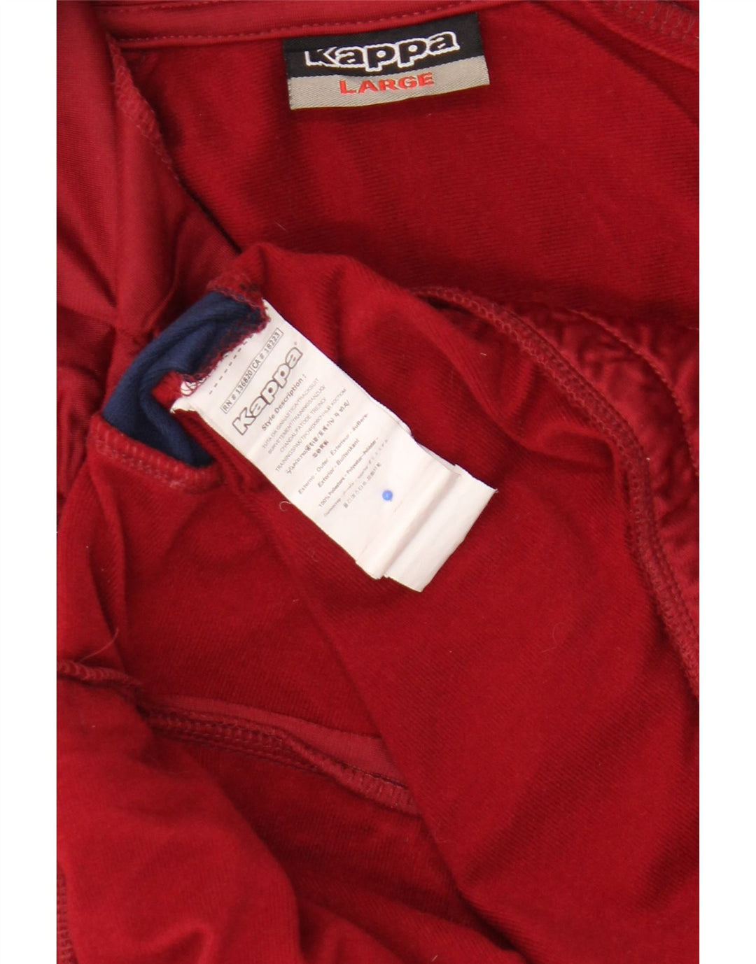 Kappa Hombre Chaqueta Top De Chándal Con Gráfico Grande Color Borgoña