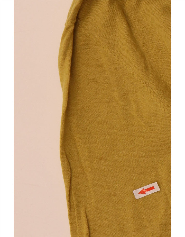 Massimo Dutti Jersey Con Cuello En V Hombre Large Amarillo Algodón