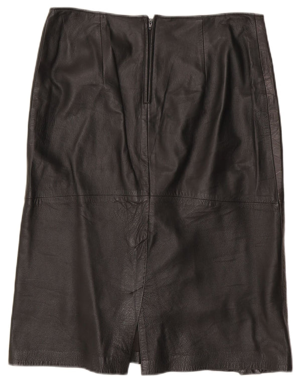 Falda de cuero vintage para mujer W30 Medio Negro