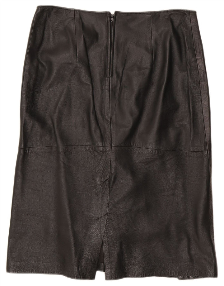 Falda de cuero vintage para mujer W30 Medio Negro