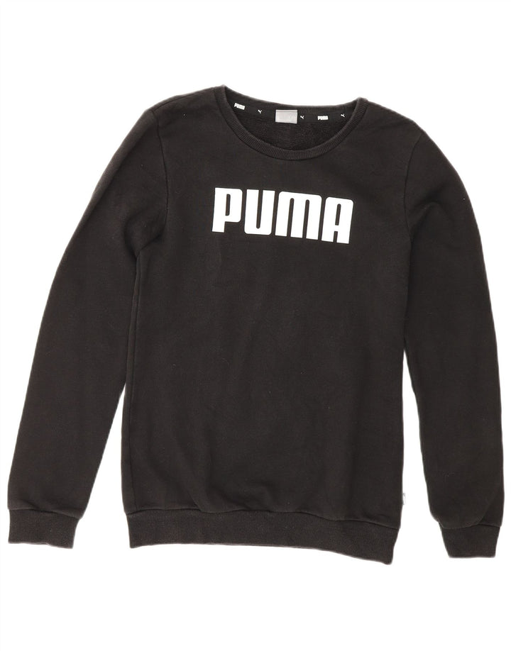 PUMA Sudadera con gráfico para niños 13-14 años Algodón Negro