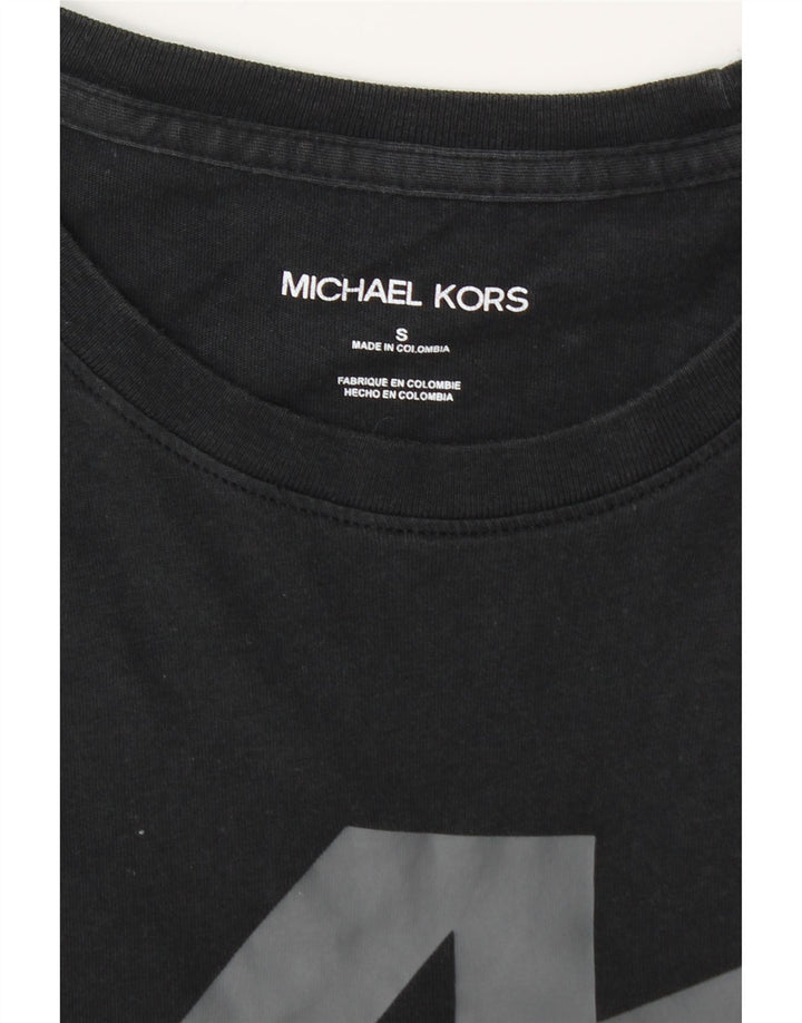 MICHAEL KORS Camiseta gráfica para hombre Top pequeño algodón negro