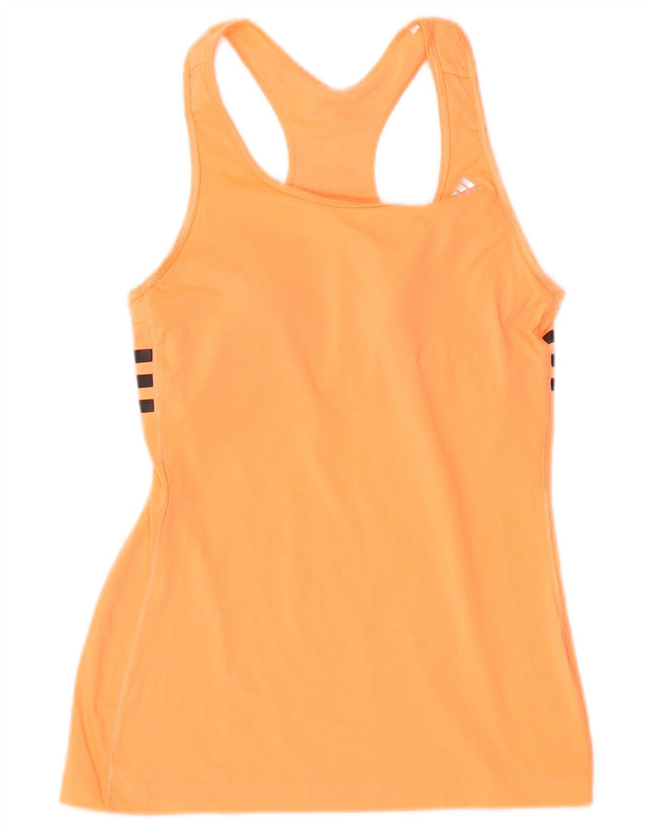 ADIDAS Mujer Climacool Chaleco Top UK 4/6 XS Naranja