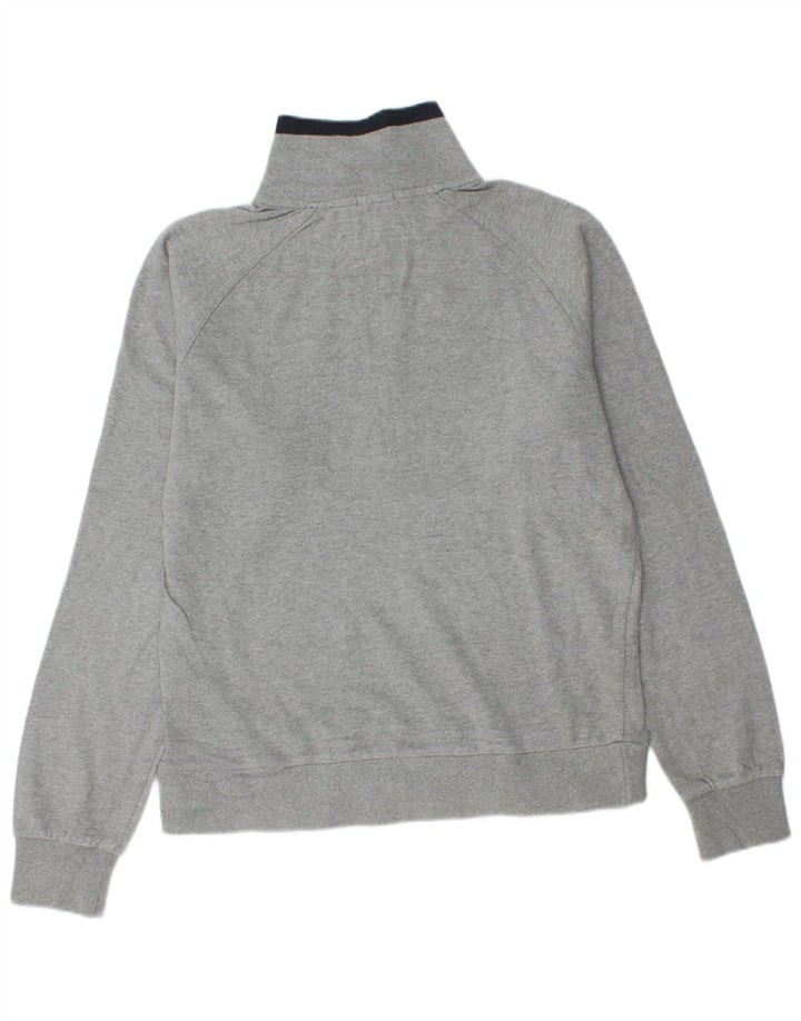 Champion Sudadera con cuello con cremallera y diseño muscular para mujer, talla 44, color gris medio