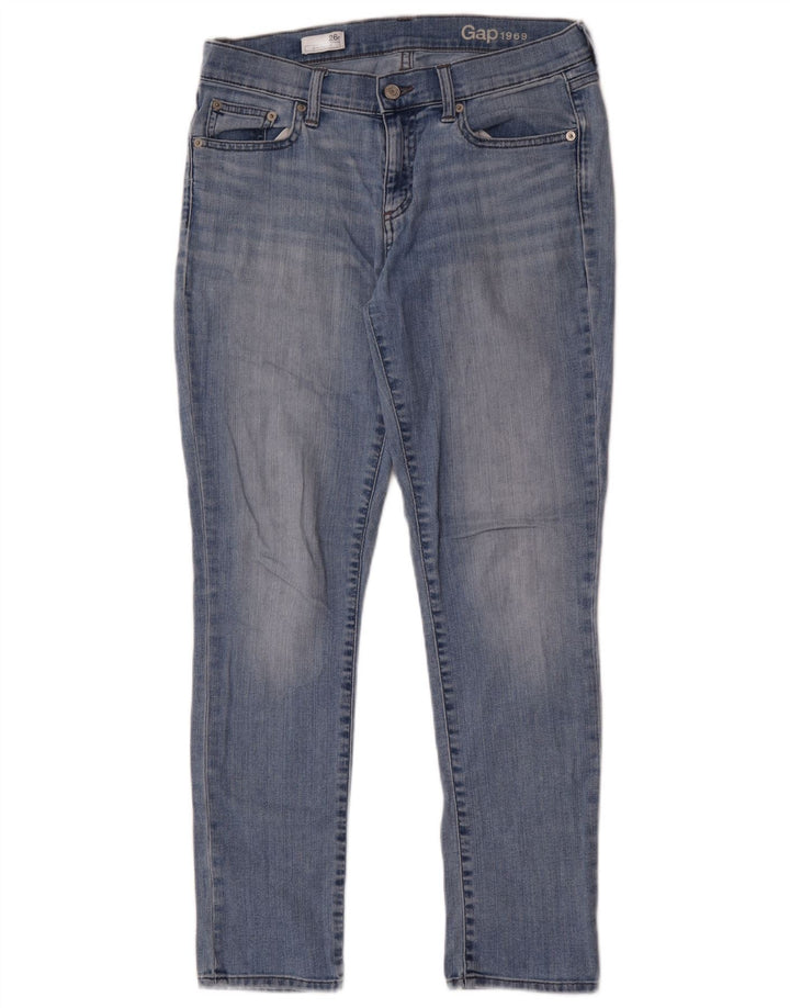 Vaqueros Gap Girlfriend Slim W26 L29 Algodón Azul