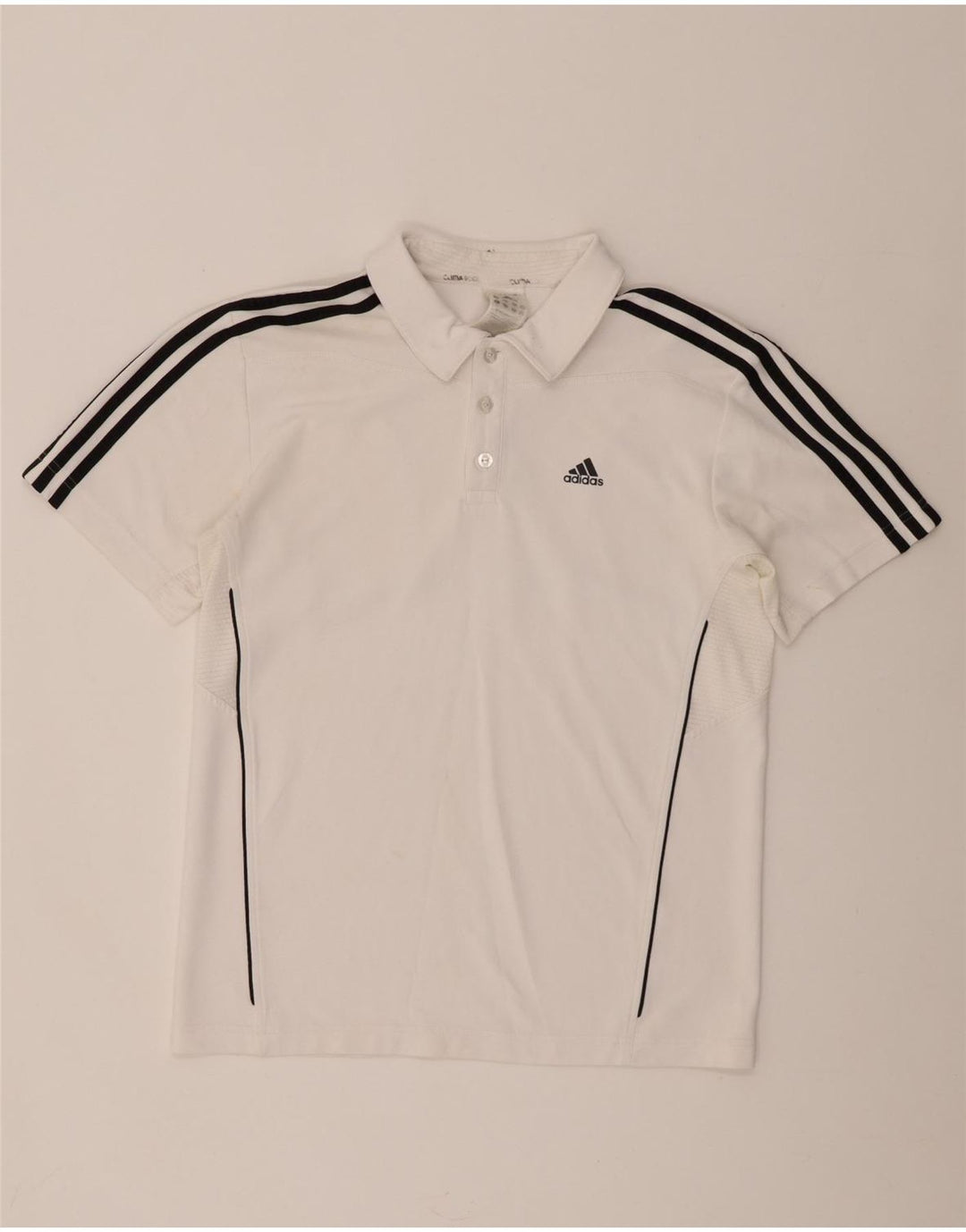 Adidas Mens Climacool Polo Shirt Pequeño Blanco Poliéster