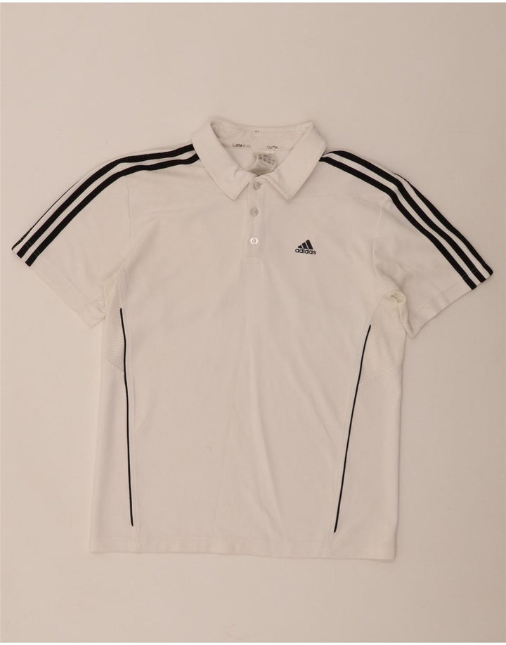 Adidas Mens Climacool Polo Shirt Pequeño Blanco Poliéster