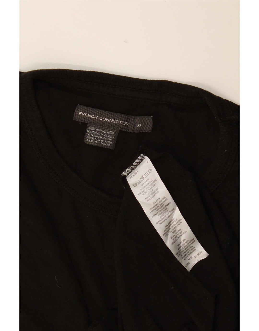 French Connection Camiseta Hombre Top XL Algodón Negro