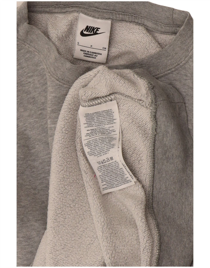 Nike - Sudadera de gran tamaño con gráfico para mujer, talla 10, algodón gris pequeño