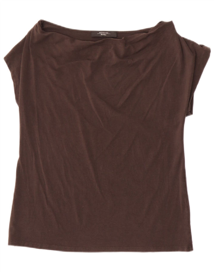 MAX MARA Blusa de fin de semana para mujer UK 12 Marrón medio