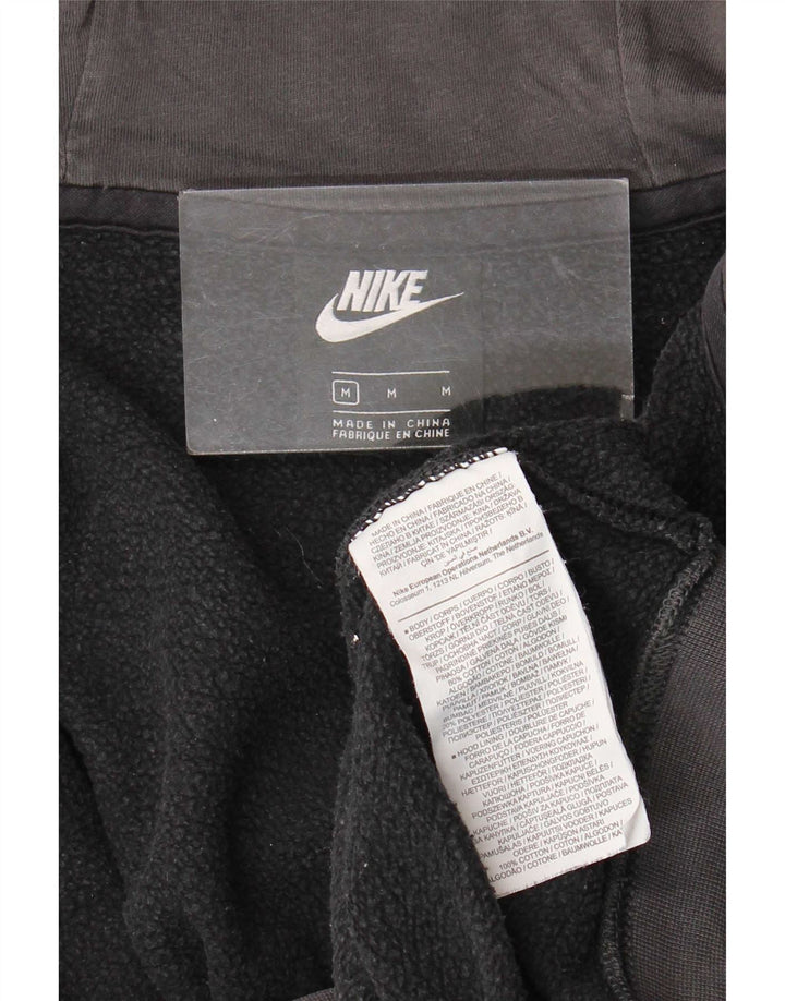Nike - Sudadera con capucha y cremallera para hombre, algodón color block, color negro mediano