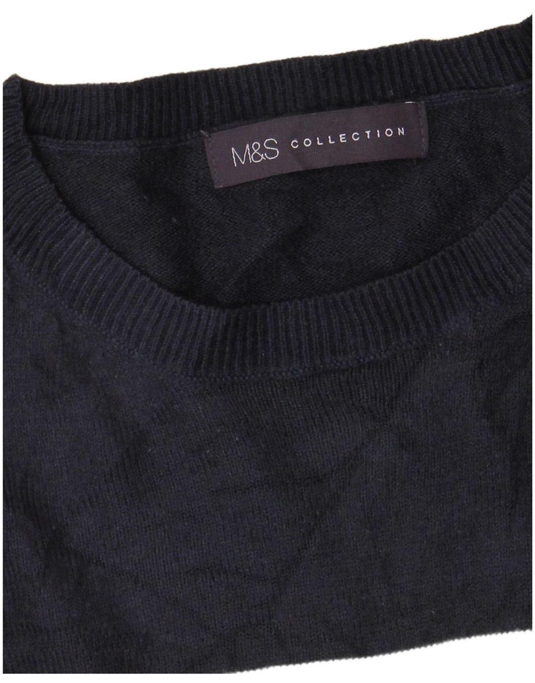Marks & Spencer - Jersey de cuello redondo para mujer, talla 40, tamaño mediano, azul marino