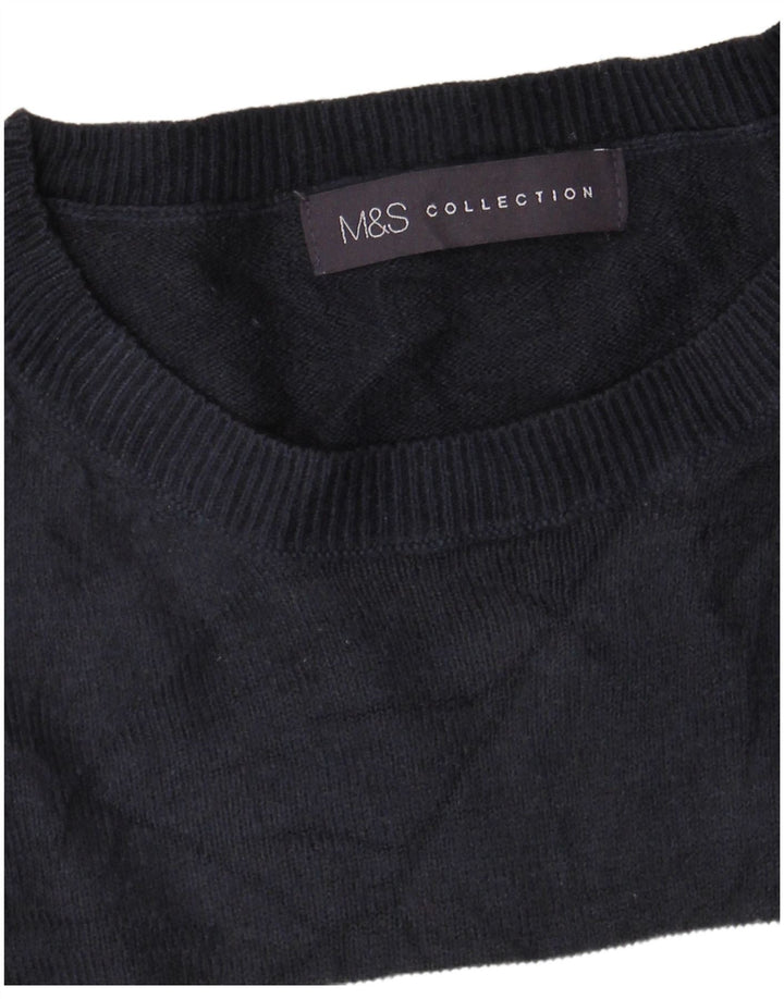 Marks & Spencer - Jersey de cuello redondo para mujer, talla 40, tamaño mediano, azul marino