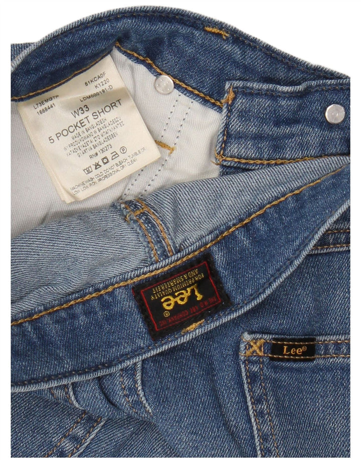 Pantalones cortos vaqueros Lee para hombre W33 de algodón azul medio