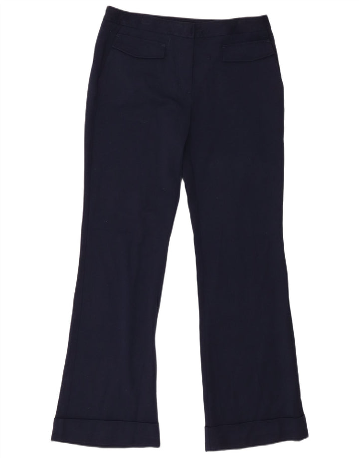 Zara Mujer Pantalón Casual Bootcut Mediano W28 L30 Poliéster Azul Marino
